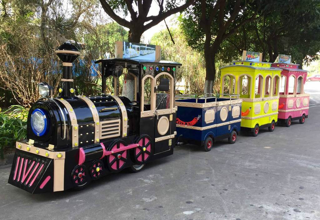 敦煌景区广商场无轨观光小火车电动儿童游乐设备小火车可坐人户外玩具